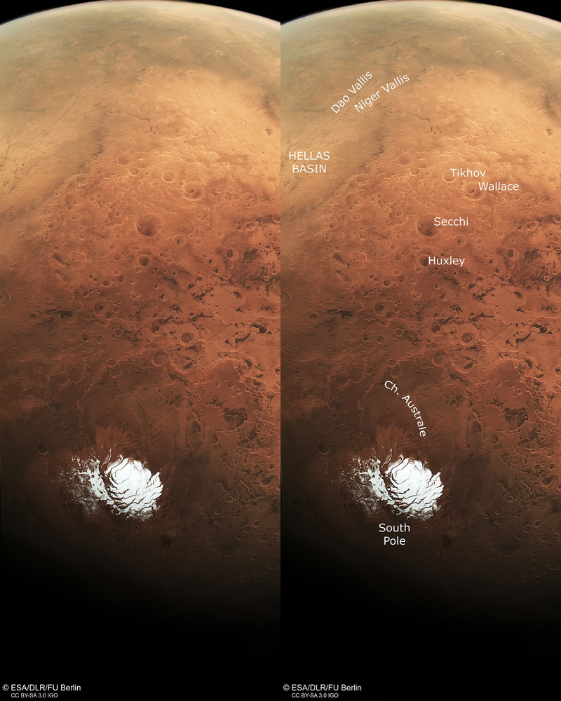 Illustration for article titled The Red Planet's Tiny South Pole